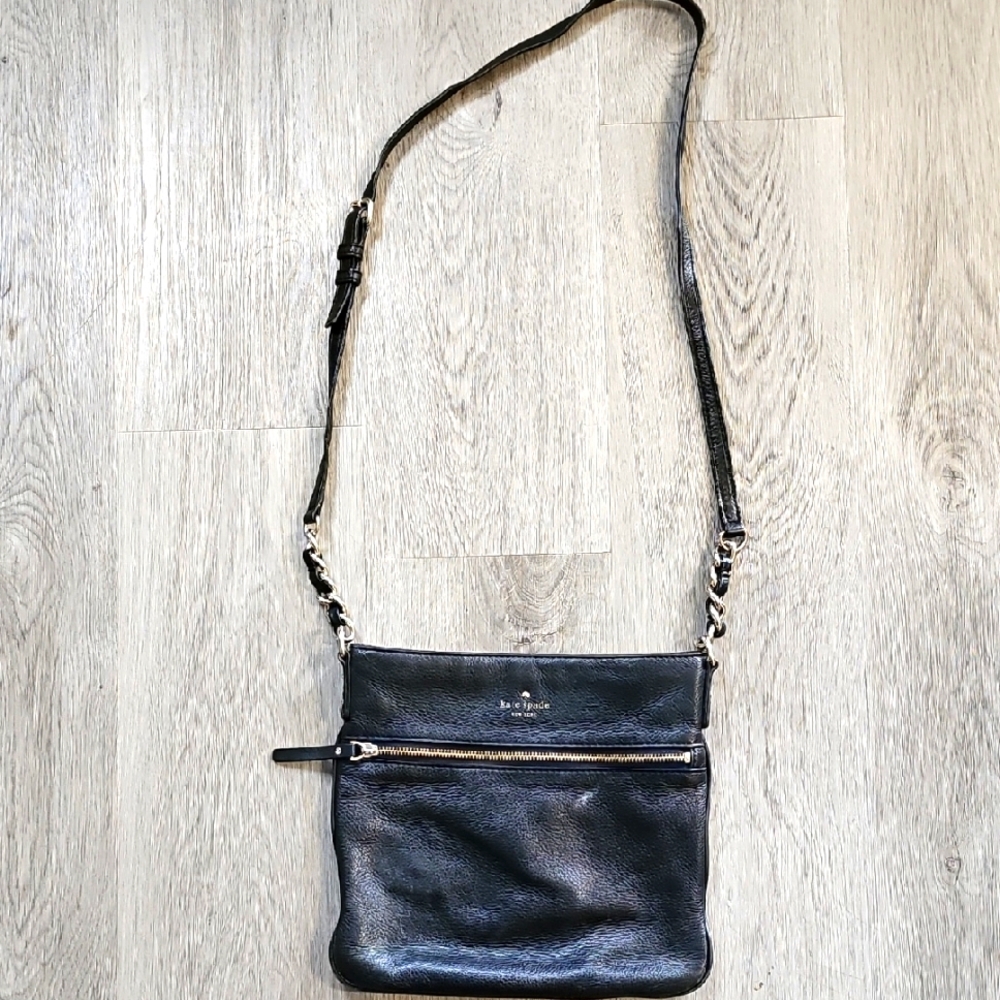 Kate Spade Black Pebbled Leather Crossbody